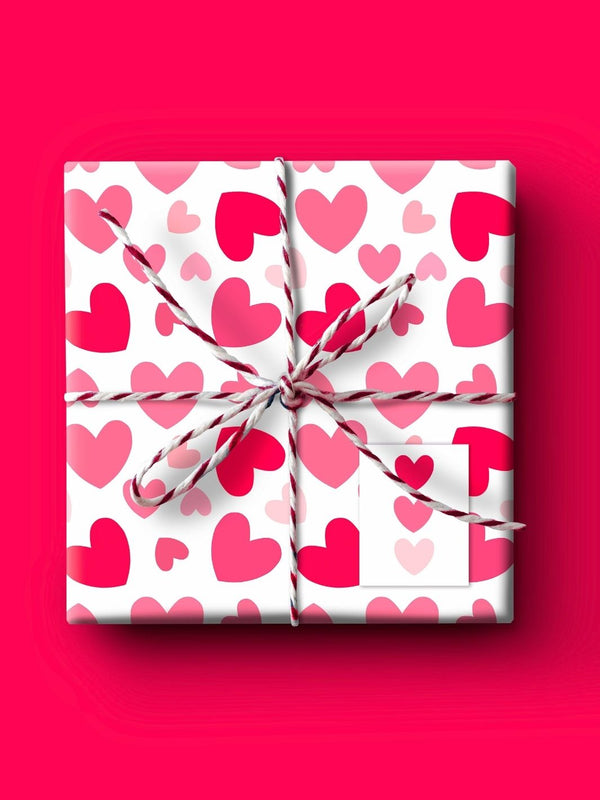 Hearts wrapping paper